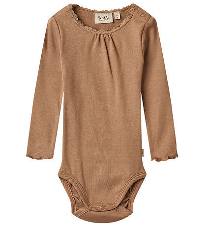 Wheat Bodysuit l/s - Rib - Lotta - Berry Dust