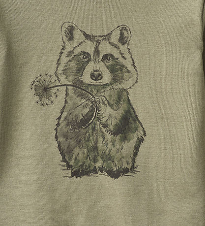 Wheat Bodysuit l/s - Raccoon - Sage