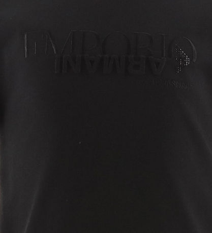 Emporio Armani Stuttermabolur - Svartur m. Lógó/Rhinestone