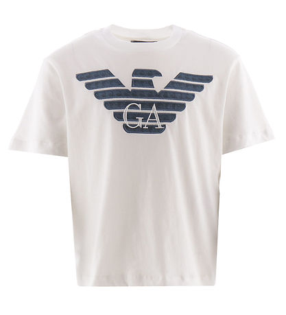 Emporio Armani T-shirt - White w. Navy