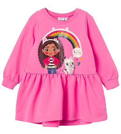 Robe en Molleton Name It - NmfAmma Gabby - Rose Cosmos