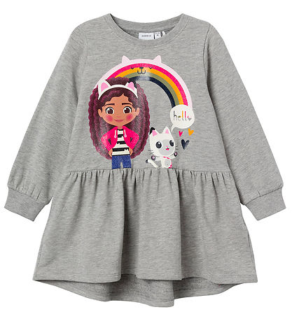 Robe en Molleton Name It - NmfAmma Gabby - Grey Melange