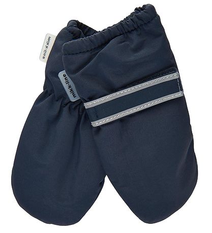 Mikk-Line Mittens w. Zipper - Blue Nights