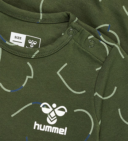 Hummel Bodysuit l/s - hmlObi - Olive Night