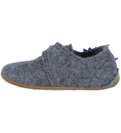 Living Kitzbhel Slippers - Wool - Grey w. Dragon