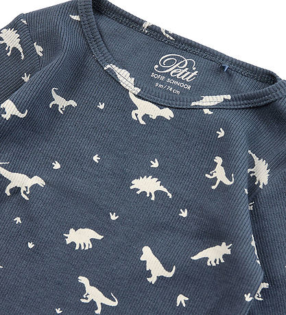Petit by Sofie Schnoor Blouse - Rib - Navy w. Dinos