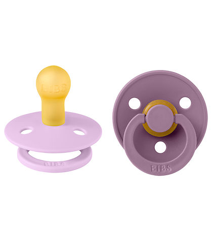 BIBS Colour Pacifiers - 2-Pack - Size 1 - Round - Violet Sky/Mau