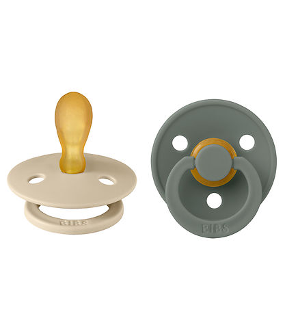 BIBS Colour Pacifiers - 2-Pack - Size 2 - Symmetrical - Vanilla/