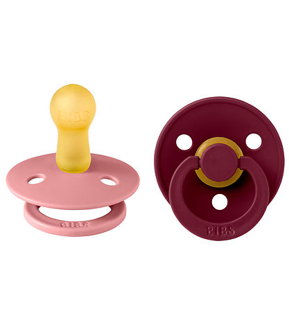 BIBS Colour Schnuller - 2er-Pack - Gr. 2 - Rund - Dusty Pink/Hol