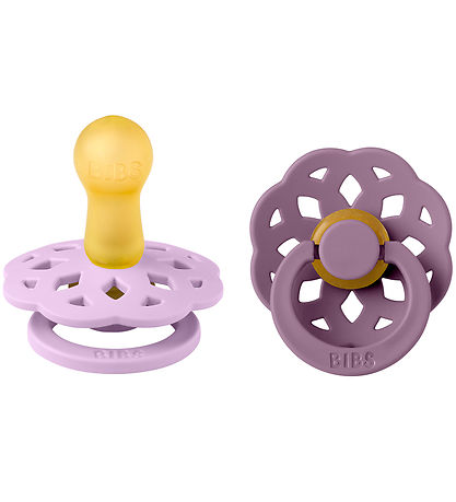BIBS Bohemia Pacifiers - 2-Pack - Size 2 - Round - Violet Sky/Ma