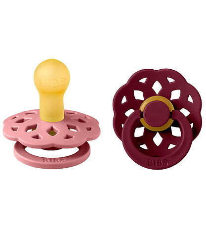BIBS Boheme Pacifiers - 2-Pack - Size 1 - Round - Dusty Pink/Eld