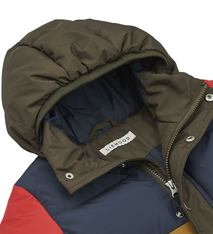 Liewood Down Jacket - Pallet - Army Brown/Multi Mix