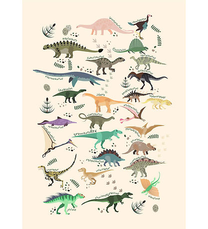 Citatplakat Affisch - Barnaffisch - Dinosaurs II - A3