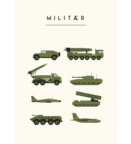 Poster Citatplakat - Affiche pour enfants - Militaire - A3