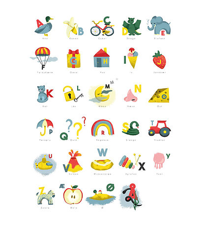 Citatplakat Affisch - Barnaffisch - Barns Alfabet ll - A3