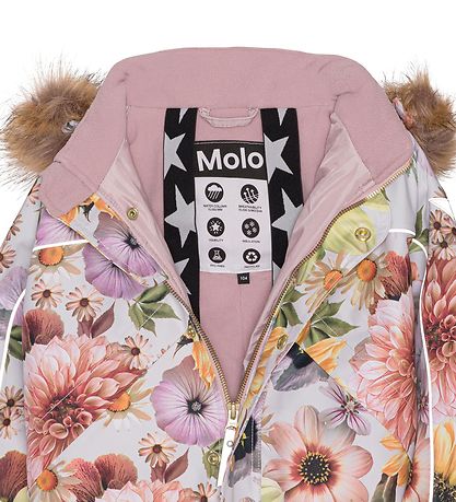 Molo Snowsuit - Polaris Fur - Retro Flowers