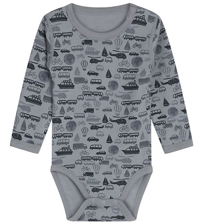 Hust and Claire Bodysuit l/s - Wool/Bamboo - Baloo - Blue Wind