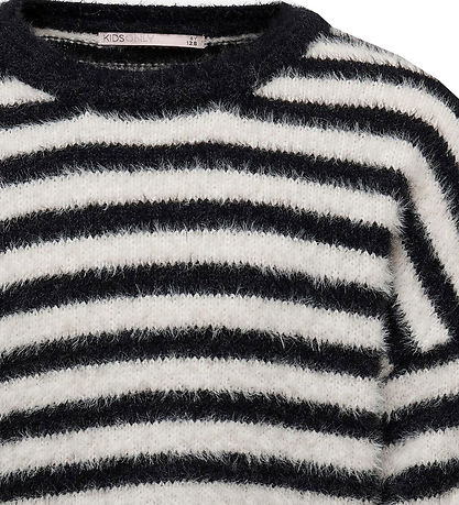Kids Only Blússa - Prjónað - KogNewPiumo - Black/Egret Stripes