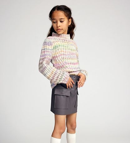Kids Only Blouse - Knitted - KogCarma - Pumice Stone/w. Space dy