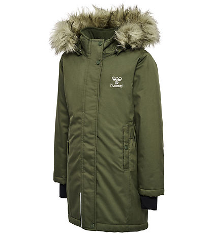 Hummel Winter Coat - hmlAlma Tex - Olive Night
