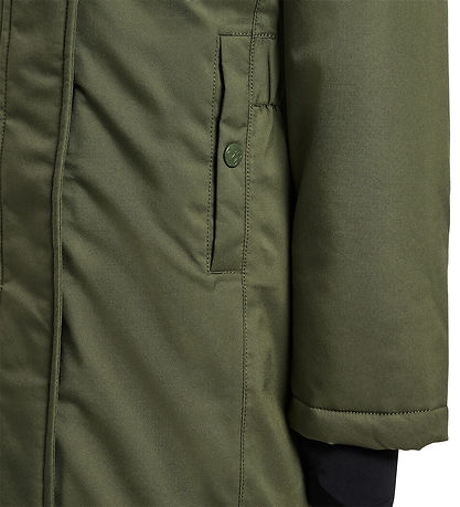 Hummel Winter Coat - hmlAlma Tex - Olive Night