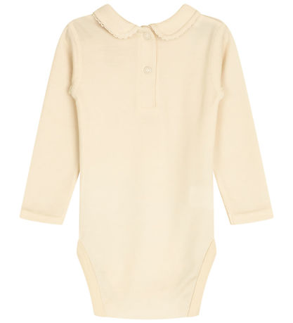 Hust and Claire Bodysuit l/s - Wool/Bamboo - Beate - Ecru