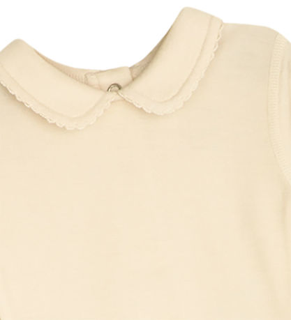 Hust and Claire Bodysuit l/s - Wool/Bamboo - Beate - Ecru
