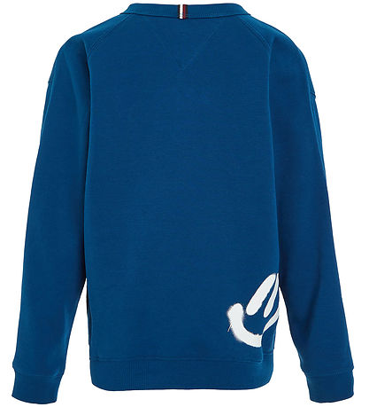 Tommy Hilfiger Peysa - Graffiti - Deep Indigo