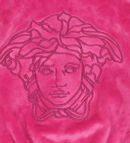 Versace Cardigan - Velvet - Fuchsia w. Logo