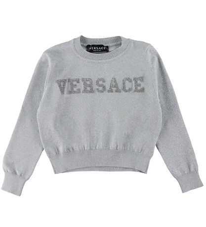 Versace Bluse - Strick - Silber