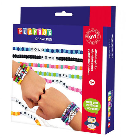 Playbox Armbanda sett - Stafrófið Perlur