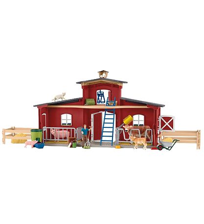 Schleich Farm World - 50x16x30 cm - Groer Stall 42606 - Rot