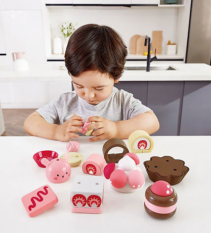 Hape Leksaksmat - Trä - Jordgubbsdesserter