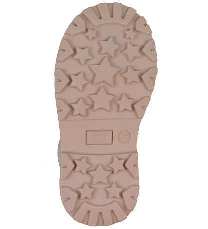 Calvin Klein Stígvél - Lace-Up - Málmlitt Bleikt