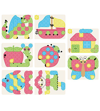 Quercetti Stick mósaík - Fantacolor Junior 3D - 58 Partar - 8419