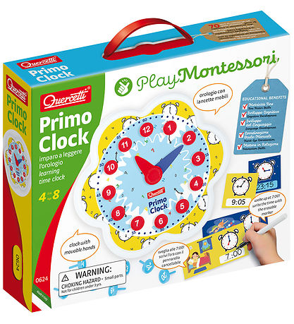 Quercetti Toy clock - Learn the Clock - Play Montessori - 0624