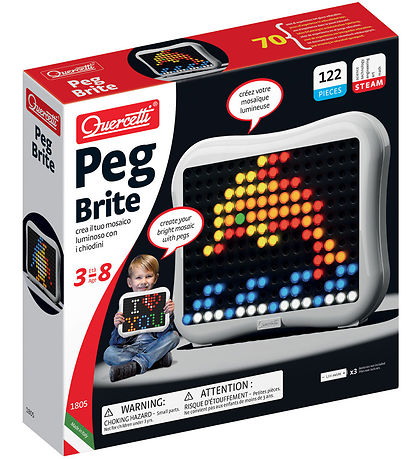 Quercetti Pinna mósaík M. LED kerti - Peg Brite - 122 Partar - 1