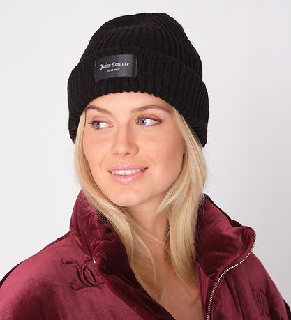 Juicy Couture Beanie - Wool/Acrylic - Malin - Black