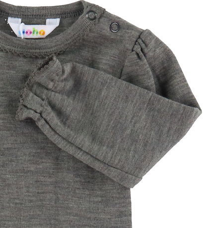 Joha Bodysuit l/s - Wool - Grey