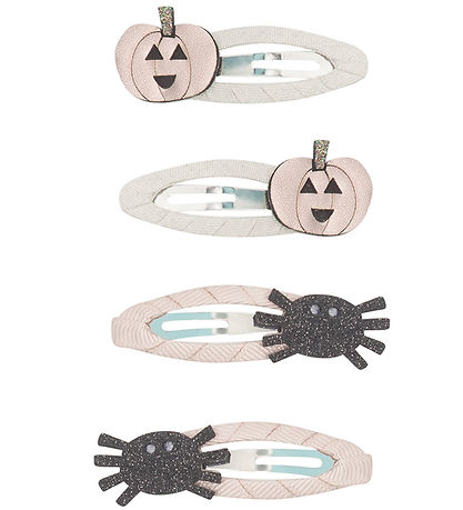 Mimi & Lula Hárspennur - 4 Stk. - 5,5 cm - Pumpkin Spider Hallow