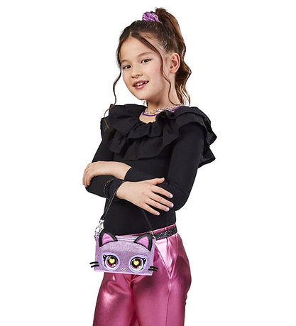 Purse Pets Shoulder Bag w. Light - Purdy Purrfect - Glitter