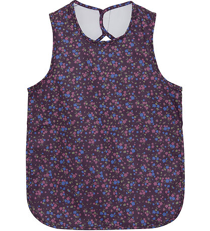 CeLaVi Apron - PU - Plum Perfect w. Flowers