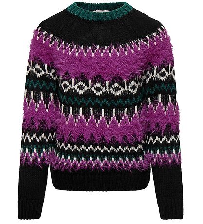 Kids Only Blússa - Prjónað - KogBria - Black/Clover/Bayberry