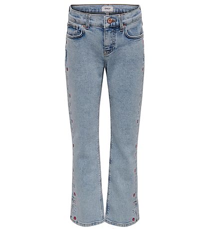 Kids Only Jeans - KogBillie - Light Blue Denim/broderi