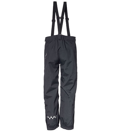 ISBJRN OF SWEDEN Pantalon shell av. Bretelles - Ouragan - Noir