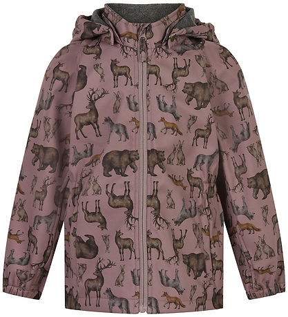 Mikk-Line Softshell Jacket w. Fleece - Recycled - Zoo - Twilight