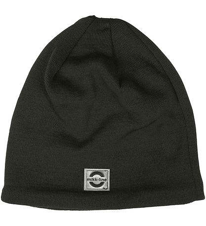 Mikk-Line Beanie - Wool/Acrylic - 2-layer - Black