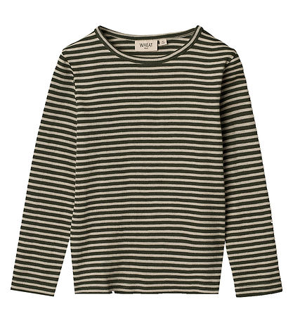 Wheat Bluse - Wolle - Green Stripe