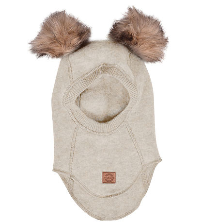 Mikk-Line Balaclava - Ull - Melange Offwhite m. Dusk