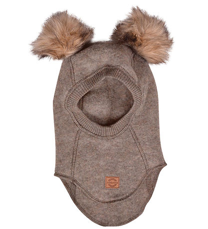 Cagoule Mikk-Line - Laine - Mélange Denver av. Pompon